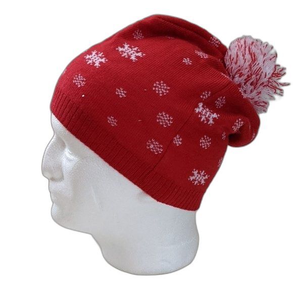 Chillin' with my Snowmies Slouchy Beanie Hat Knitted Cap with Pom Pom Unisex - Picture 5 of 9